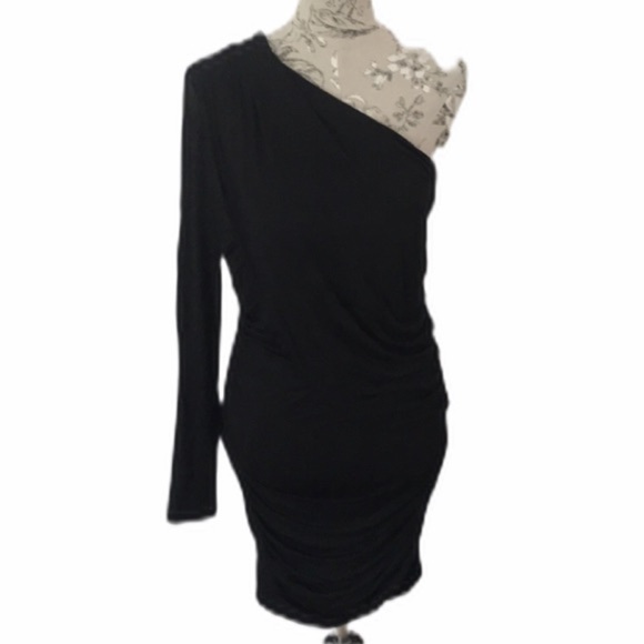 *nwt Casual Couture Black One Shoulder Dress… - Picture 1 of 5